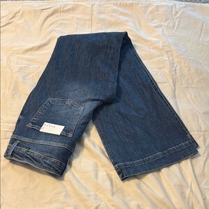 Risen Flare Jeans with Trouser Hem